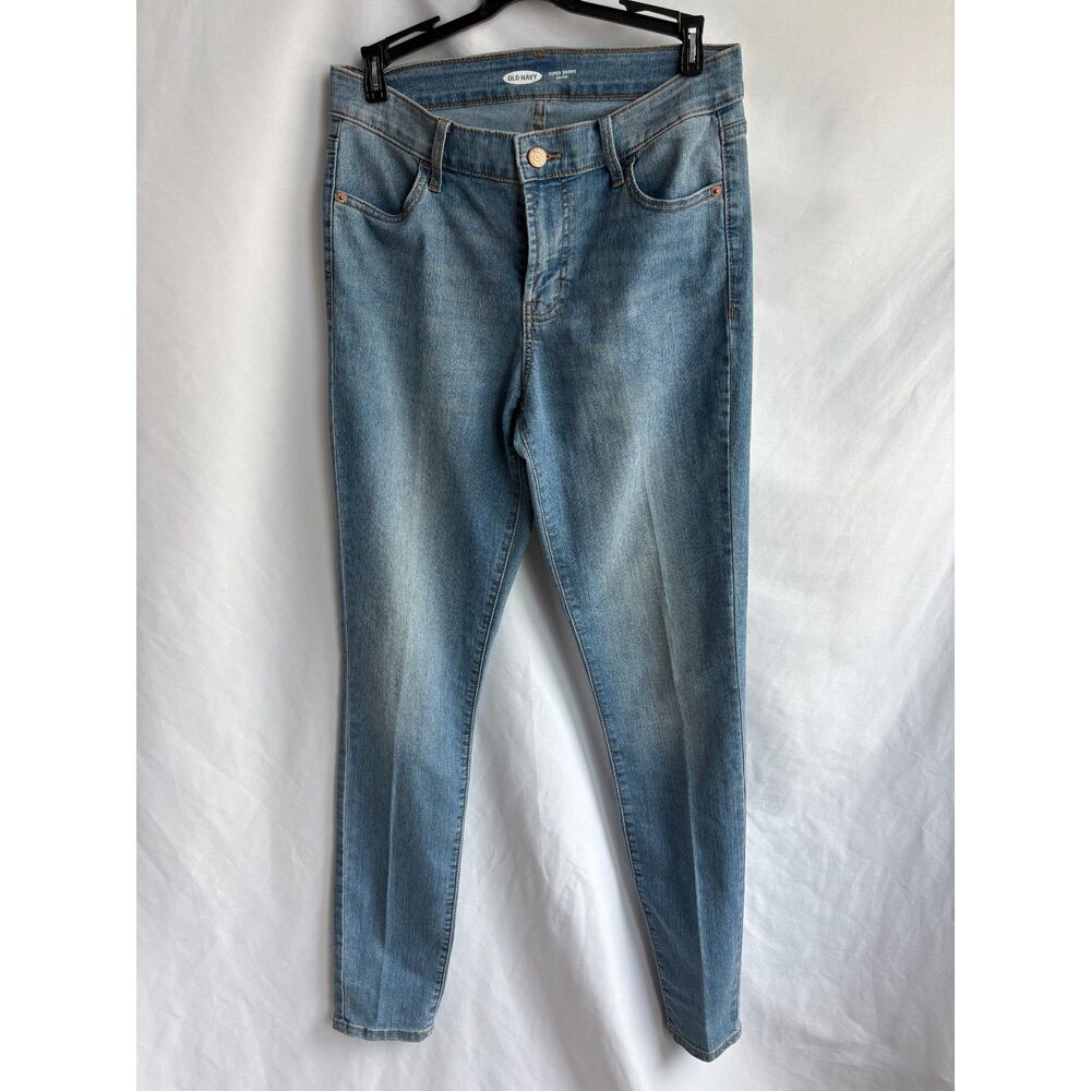 Old Navy Super Skinny Light Wash Jeans Size 6 Tall Classy 90s 2000 Denim Classic